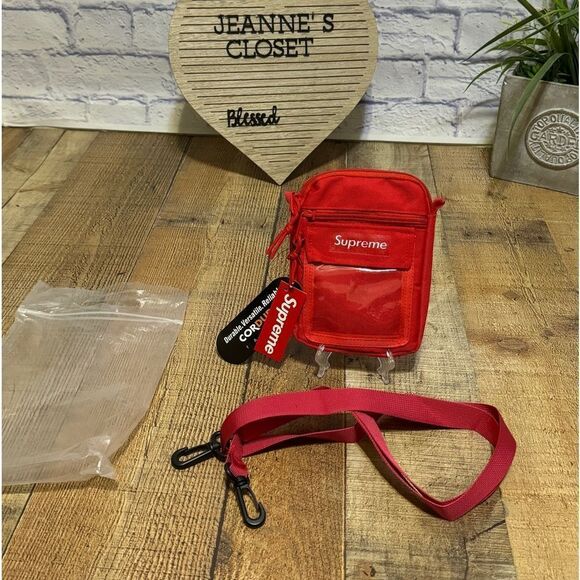 Supreme cordura fabric Shoulder Bag red - Picture 4 of 6